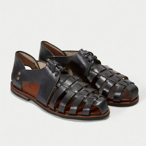 Omar Afridi × CABOCLO レザーシューズ Sustainable & Handmade Roman Style Leather Summer Shoe - by Caboclo